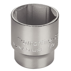 Soquete Sextavado 34mm 1/2'' Aço Cromo Vanádio Cromado DIN 3124 Tramontina PRO