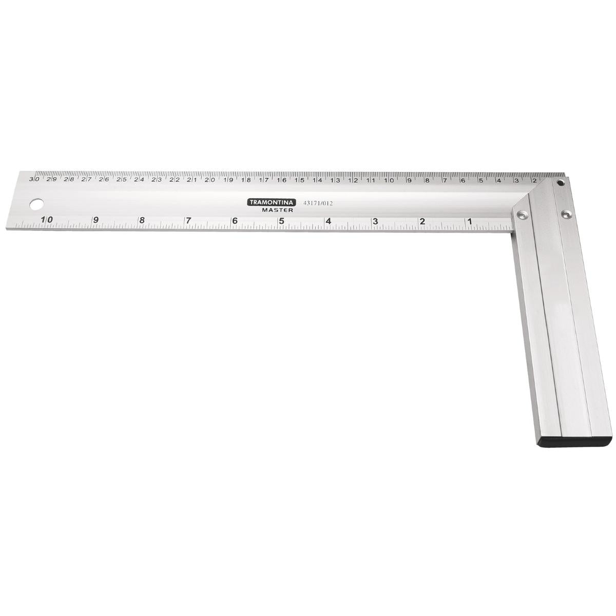 Esquadro 10'' 254mm Marcacao Milimetros 90 Graus Alumínio Tramontina MASTER
