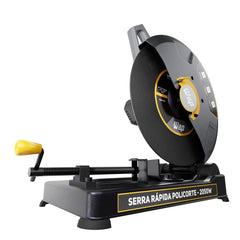 Serra Rápida Policorte de Bancada Profissional 2050W Disco 355mm 14" para cortar Ferro Metal e Aço WAP WF SP01 127V