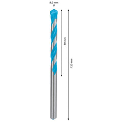 Broca Bosch Expert Cyl-9 Multiconstruction 8X80X120mm 10Pçs
