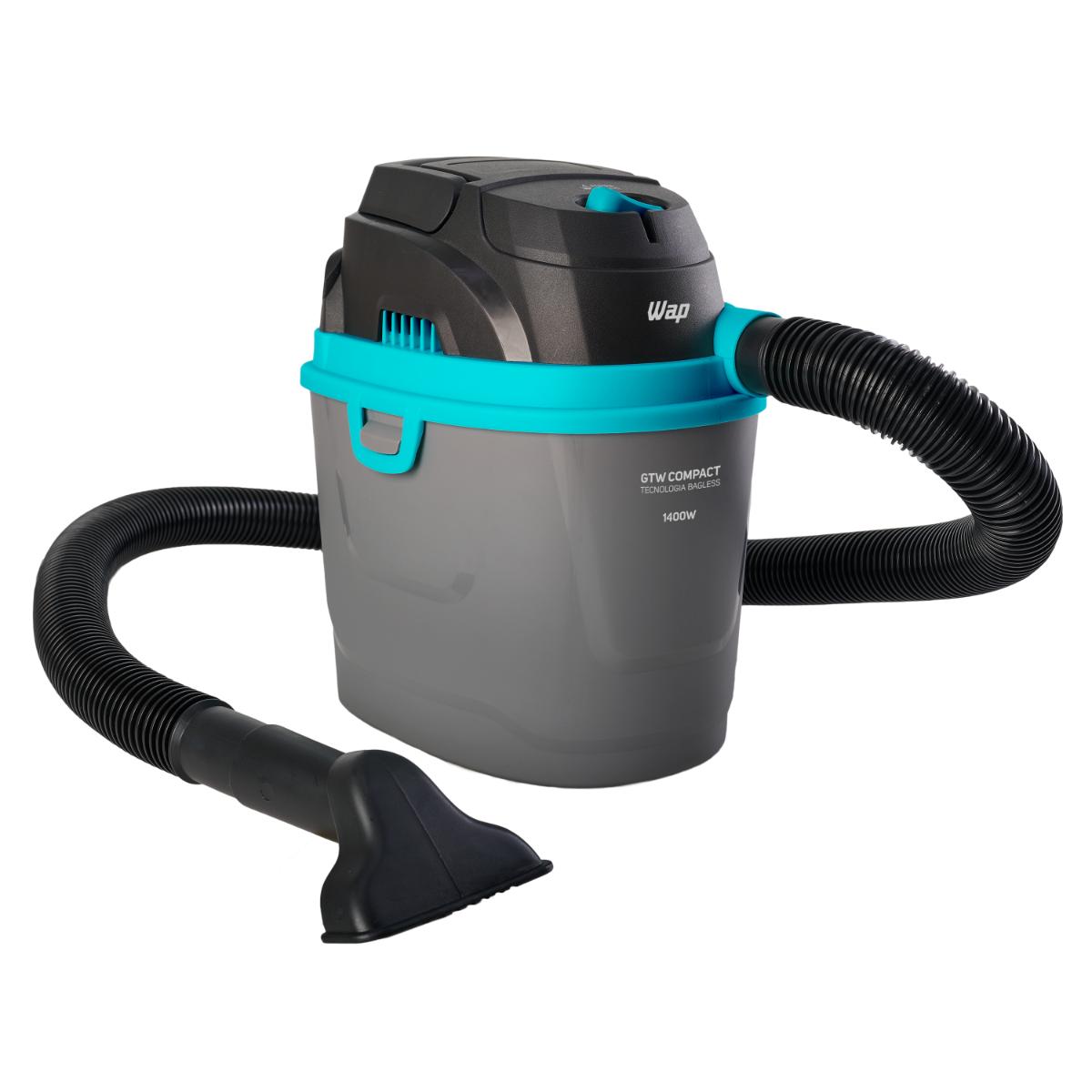 Aspirador de Pó e Água Portátil 1400W 150 mbar 5,5 litros Pequeno e Potente com Soprador WAP GTW COMPACT 220V
