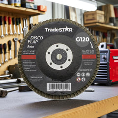 Disco Flap 115 mm G120 Fibra Reto Aço Tradestar