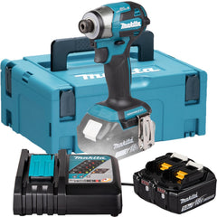 Parafusadeira de Impacto Makita 1/4 18V DTD173RTJ LXT 2 Baterias 5Ah Carregador Mak-pac 2