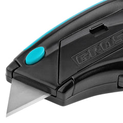 Estilete Retrátil 19mm 5 Lâminas Aço Sk-2 Cabo Tripla Injeção Mecanismo Automático