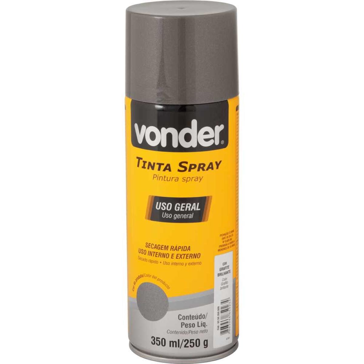 Tinta Spray Acrílica Grafite 350ML/250G Vonder