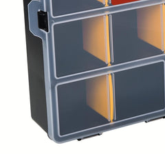 Maleta Organizadora Plástica 17'' 18 Compartimentos Internos 14 Divisórias Móveis 4 Travas Tramontina