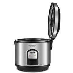 Panela de Arroz Elétrica PH5P Visor Glass Inox Philco Preta Com Tampa Transparente 220V