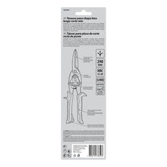 Tesoura Para Chapa Bico Longo 290mm Aço Cromo Molibdênio 1.2mm 0.7mm Corte Reto