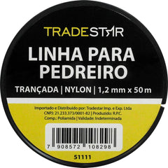 Linha Pedreiro Nylon 1,2 MM x 50 Metros Trançada Tradestar