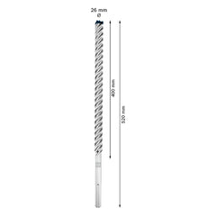 Broca Para Concreto Bosch Expert Sds Max-8X Ø26X400X520mm