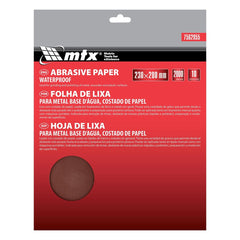 Folha de Lixa para Metal MTX 7562955 Grão 2000 230x280mm 10 Peças Base D´Água