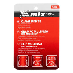 Grampo Multiuso 9'' Para Marcenaria Fixação Forte MTX 2078855 82mm