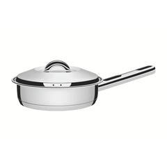 Frigideira Em Aço Inox 24 Cm 3,3 L Fundo Triplo Com Tampa Tramontina Solar