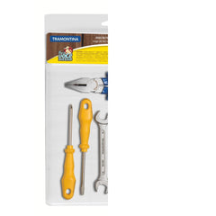 Kit de Ferramentas Tramontina 7 Peças com Alicate, Estilete e Chaves de Fenda e Fixas
