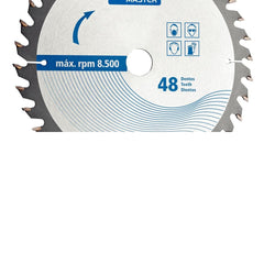 Disco de Corte 7.1/4'' 48 Dentes Tramontina Master para Serra Circular com Anel 20-16mm