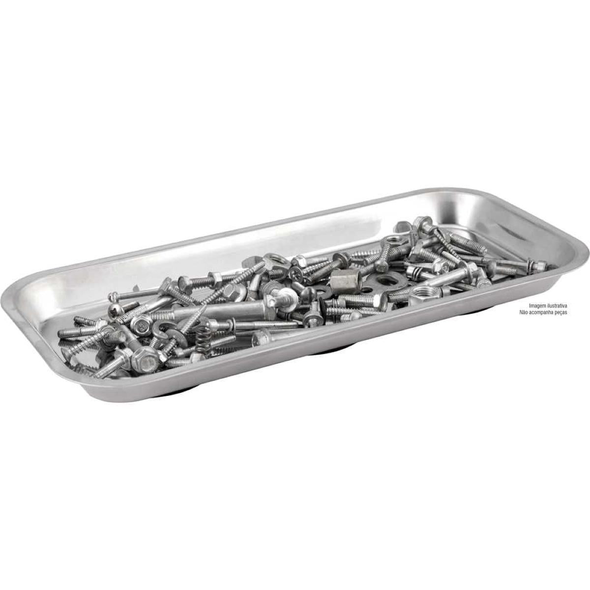 Bandeja Magnética Retangular 160X360Mm Inox Vonder 1,074Kg - Guimepa