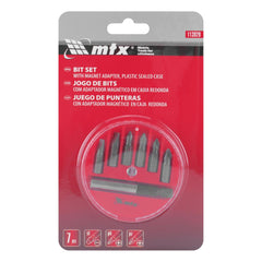 Jogo de Bits Magnético 7 Peças Aço 45X 1/4'' 25mm SL/PH/PZ MTX 113929