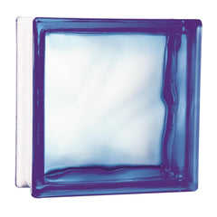 Tijolo de Vidro 19 x 19 x 8 CM Cloudy S-Color Azul 06 Unidades Tradestar