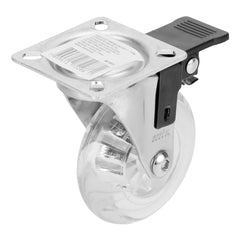 Rodízio Gel Giratório com Freio 3 Pol 75mm 55kg 1PC MTX - Durável e Silencioso