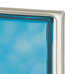 Tijolo de Vidro 19 x 19 x 8 CM Azul Translúcido 06 Unidades Tradestar