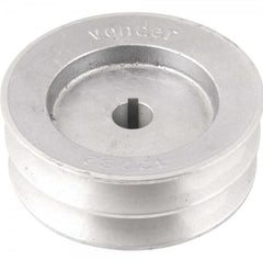Polia Alumínio 2 Canais Perfil B 120mm com Furo 3/4" Vonder