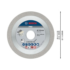 Disco Diamantado Bosch Pro Porcelanato Liso 110X20mm