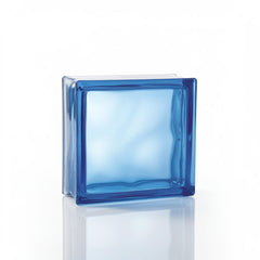 Tijolo de Vidro 19 x 19 x 8 CM Cloudy S-Color Azul 06 Unidades Tradestar