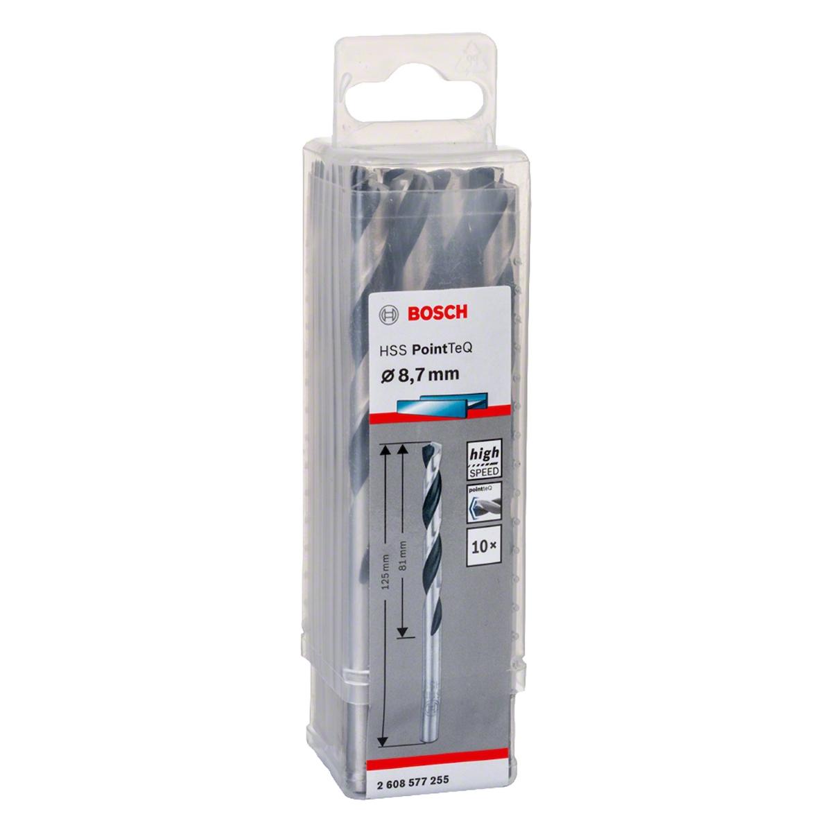 Broca Metal Bosch Aço Rápido Hss-Pointteq 8,7mm 10 Peças