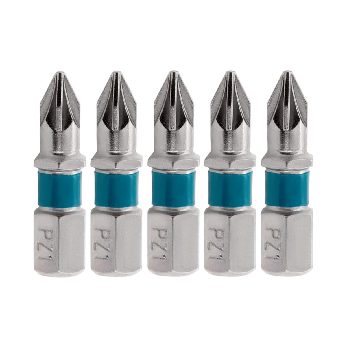 Bits PZ1 Pozidriv Aço Rápido 5pcs 25mm Gross 1152355 Alta Resistência