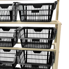 Estante Cesto Expositor Preto 80kg Presto