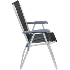 Cadeira de Praia Alta em Alumínio Preta Bel Relax Comfort 120kg Suporta Até 120kg
