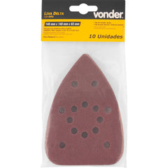 Lixa Delta Costado em Pluma 140x140x93mm G180 10 pçs Vonder