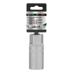 Soquete Vela 1/2'' 21mm CrV Hexagonal Stels 1363755 Encaixe Automotivo