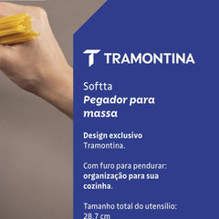 Pegador Para Massa Tramontina Softta De Silicone Vermelho Resistente Até 210 Graus Celsius