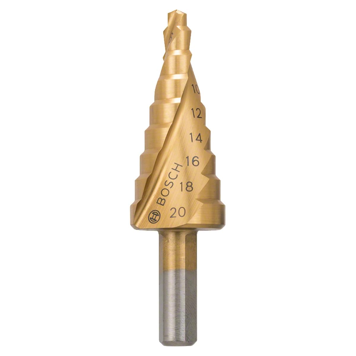 Broca Escalonada Para Metal Bosch Hss-Tin 4-20mm 9 Diâmetros