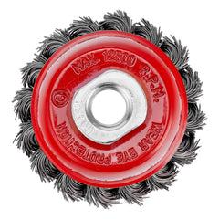 Escova de Aço Copo Torcida 65mm M14 0,5mm 12500rpm MTX 746209 para Esmerilhadeira
