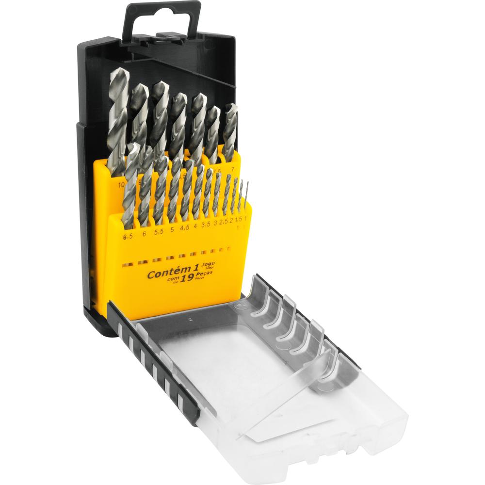 Jogo de Broca DIN 338 HSS 110mm com 19 Peças Vonder