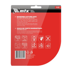 Disco de Corte Segmentado Diamantado 115 x 22,2mm Corte Seco Alta Performance MTX 731529