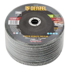 Disco de Desbaste Flap Carboneto de Silício 180 X 22,2mm Grão 60 Denzel 7407455 Para Esmerilhadeira
