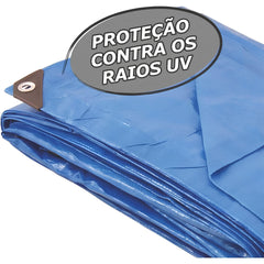 Lona Polietileno 6x4m Azul 200 Micras Reforçada Vonder Plus