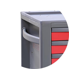 Carrinho para Ferramentas 800KG Vermelho 7 Gavetas Tampo de Madeira Fechadura RSC24/7-R Beta