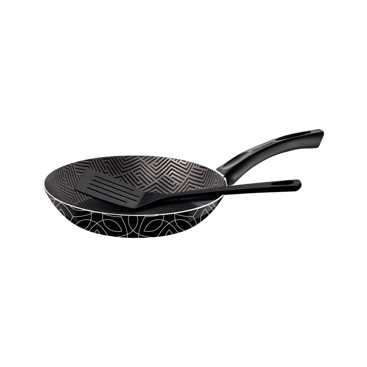 Frigideira Tramontina Paris Antiaderente Starflon Max 20 cm 0,8 L Com Espátula Alumínio Preto