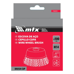 Escova Copo Latonada M14 100mm Ideal Para Limpeza E Preparação De Superfícies