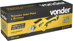 Tesoura para Poda Galho Bateria 3,6V BIV TPV 036 Vonder