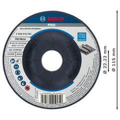 Disco De Desbaste Bosch Pro Metal 115X6,0mm Deprimido