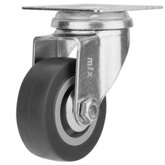 Rodízio Giratório 50mm 27kg Borracha PVC Sem Freio MTX 6871355 Durável