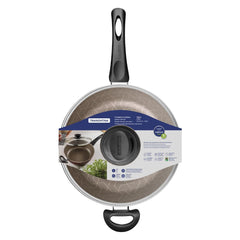Fritadeira Multiuso 3,6 L 26 Cm Com Tampa De Vidro Tramontina Paris Alumínio Antiaderente Vermelho