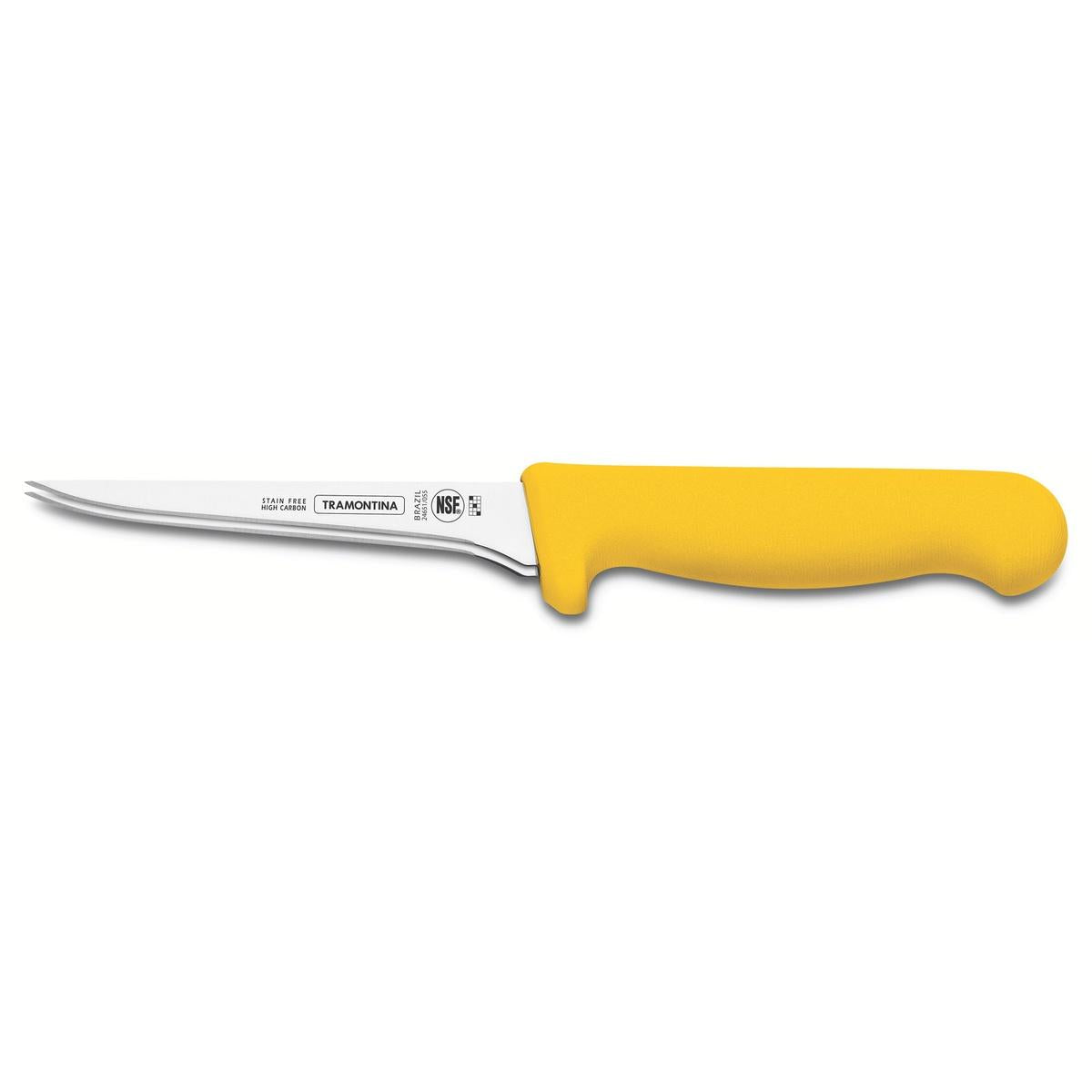 Faca Para Sassami Tramontina Profissional Master Aço Inox Cabo Amarelo 5 Polegadas NSF