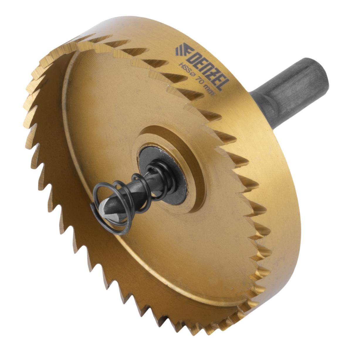 Serra Copo Metal 70mm Nitreto Titânio 1PC M10x1.5 HSS Durável Denzel 72412355