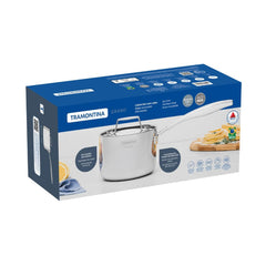 Caldeirão Tramontina Grano Aço Inox Fundo Triplo 14 Cm 1,5 L Com Tampa Compatível Com Indução
